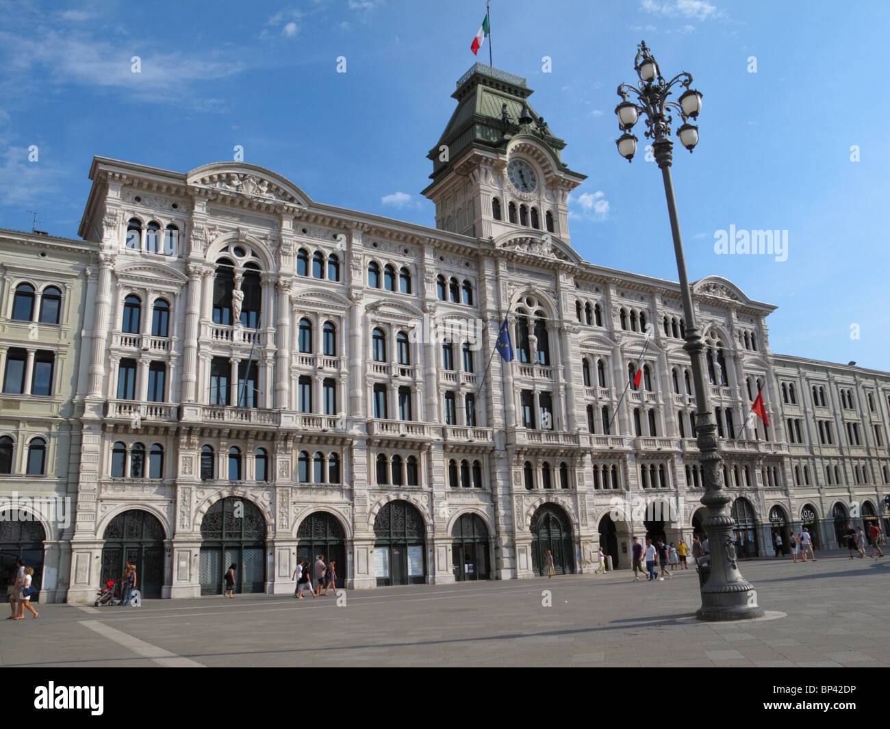 Trieste del municipio in Piazza Unità d'Italia Foto Stock