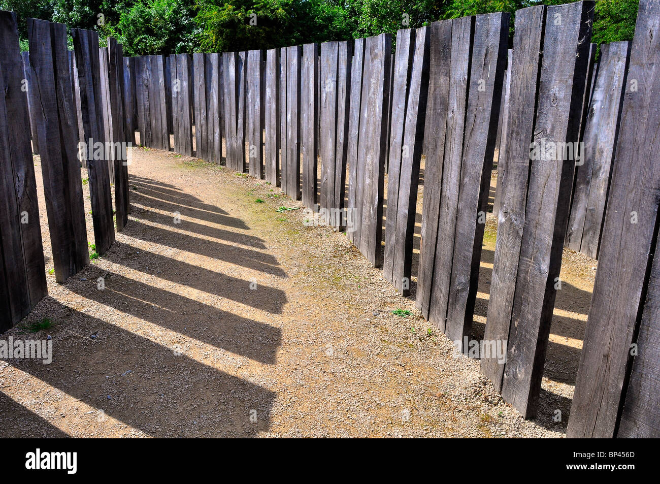 Labirinto in Priory Park, Bedford, Inghilterra Foto Stock