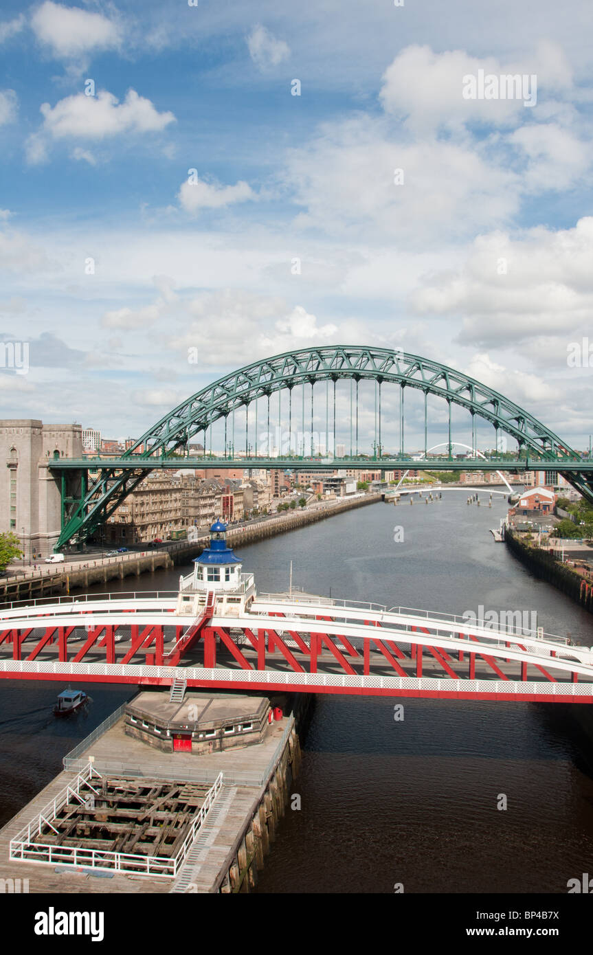 I ponti di Newcastle, Inghilterra. Foto Stock