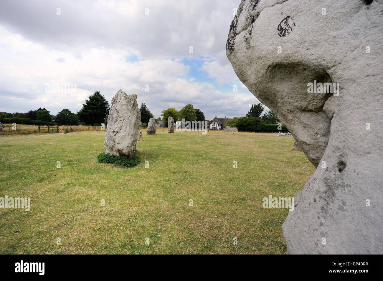 Antiche Pietre di Avebury Henge Foto Stock