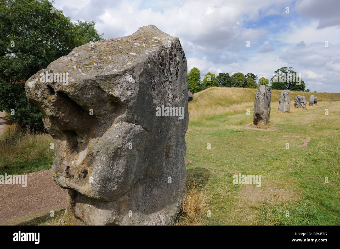Antiche Pietre di Avebury Henge Foto Stock