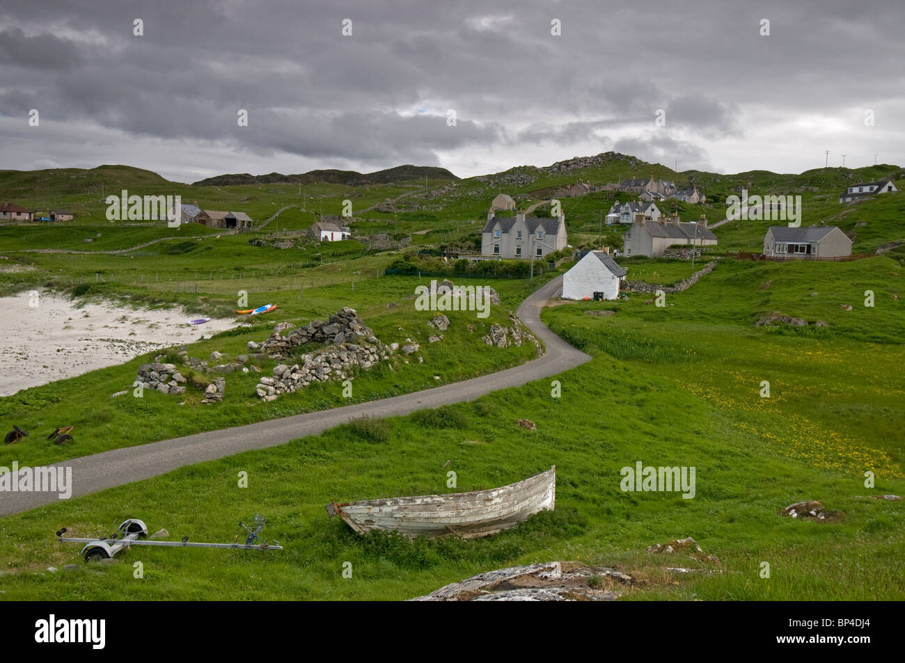 La comunità sparse a Maevaig, West Lewis, Ebridi Esterne, Highlands e Isole. SCO 6290 Foto Stock