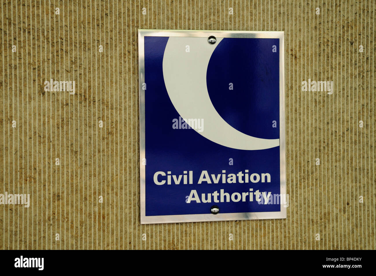 Aviazione Civile della placca di segno , London, England, Regno Unito Foto Stock