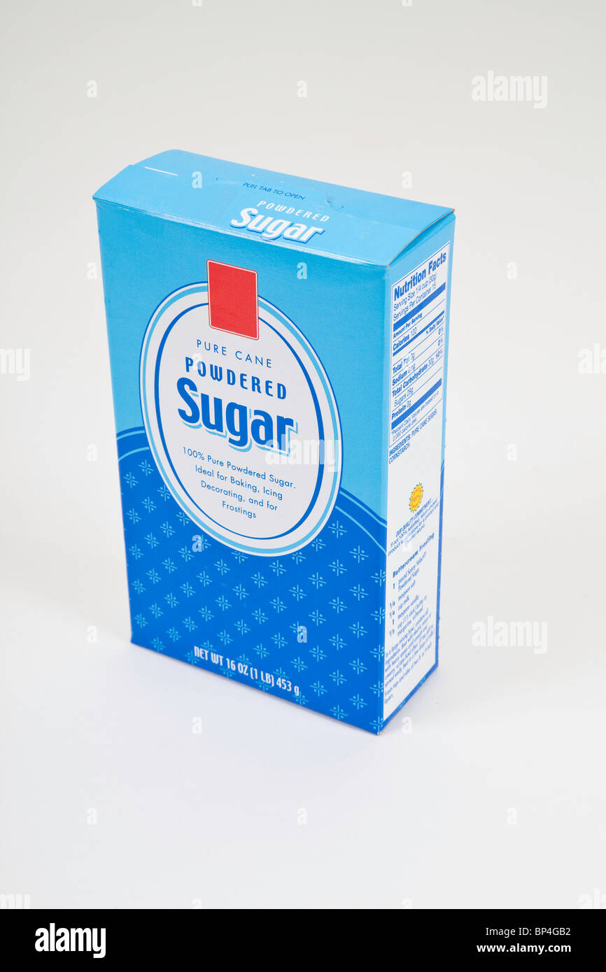 Una scatola di zucchero Foto stock - Alamy