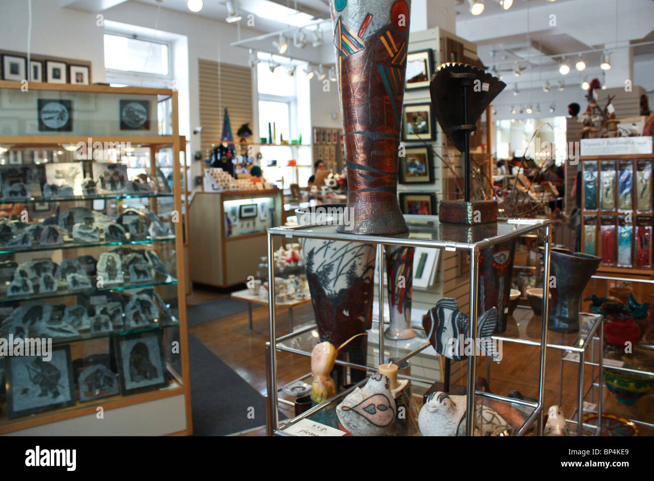 Arte turistica craft shop Old Montreal Foto Stock