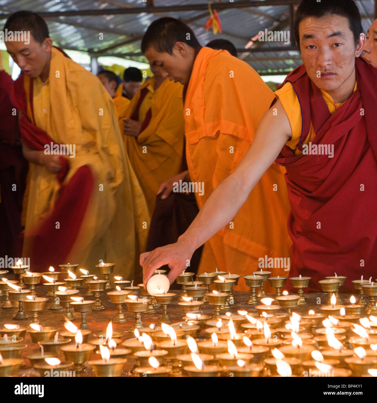 Cerimonia Budhism buddhisti Tibet tradizione del Festival Foto Stock