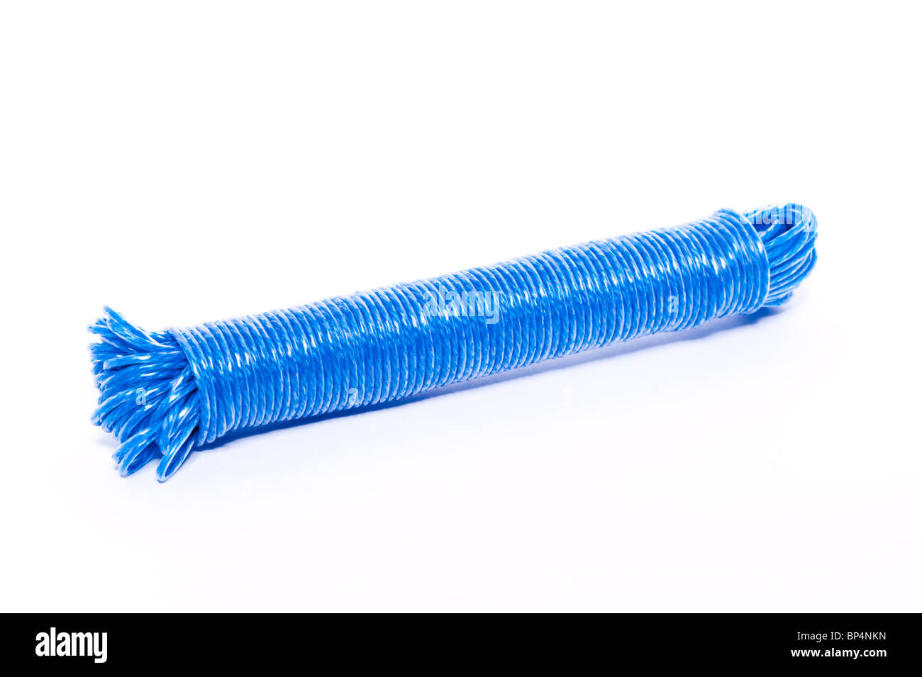 Un taglio al di fuori di un linea di lavaggio su sfondo bianco Foto Stock