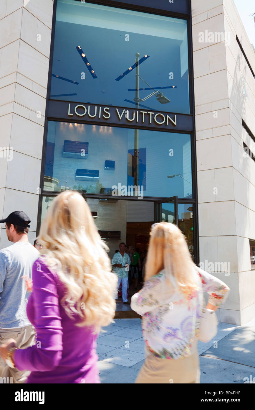 Negozio Louis Vuitton su Rodeo Drive, Los Angeles, California, Stati Uniti d'America Foto Stock