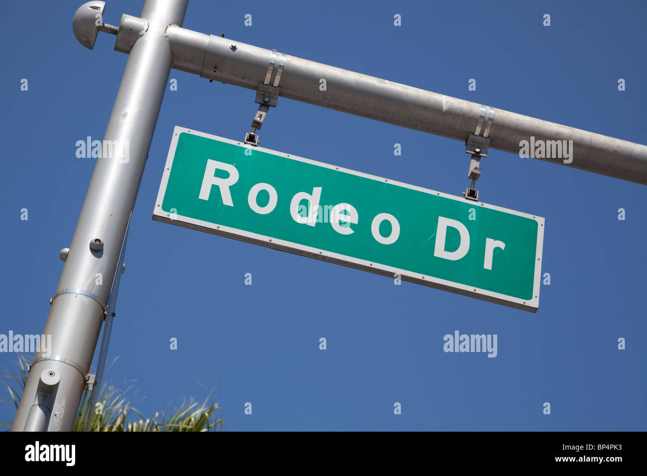 Rodeo Drive strada segno, Beverly Hills, Los Angeles, California, Stati Uniti d'America Foto Stock