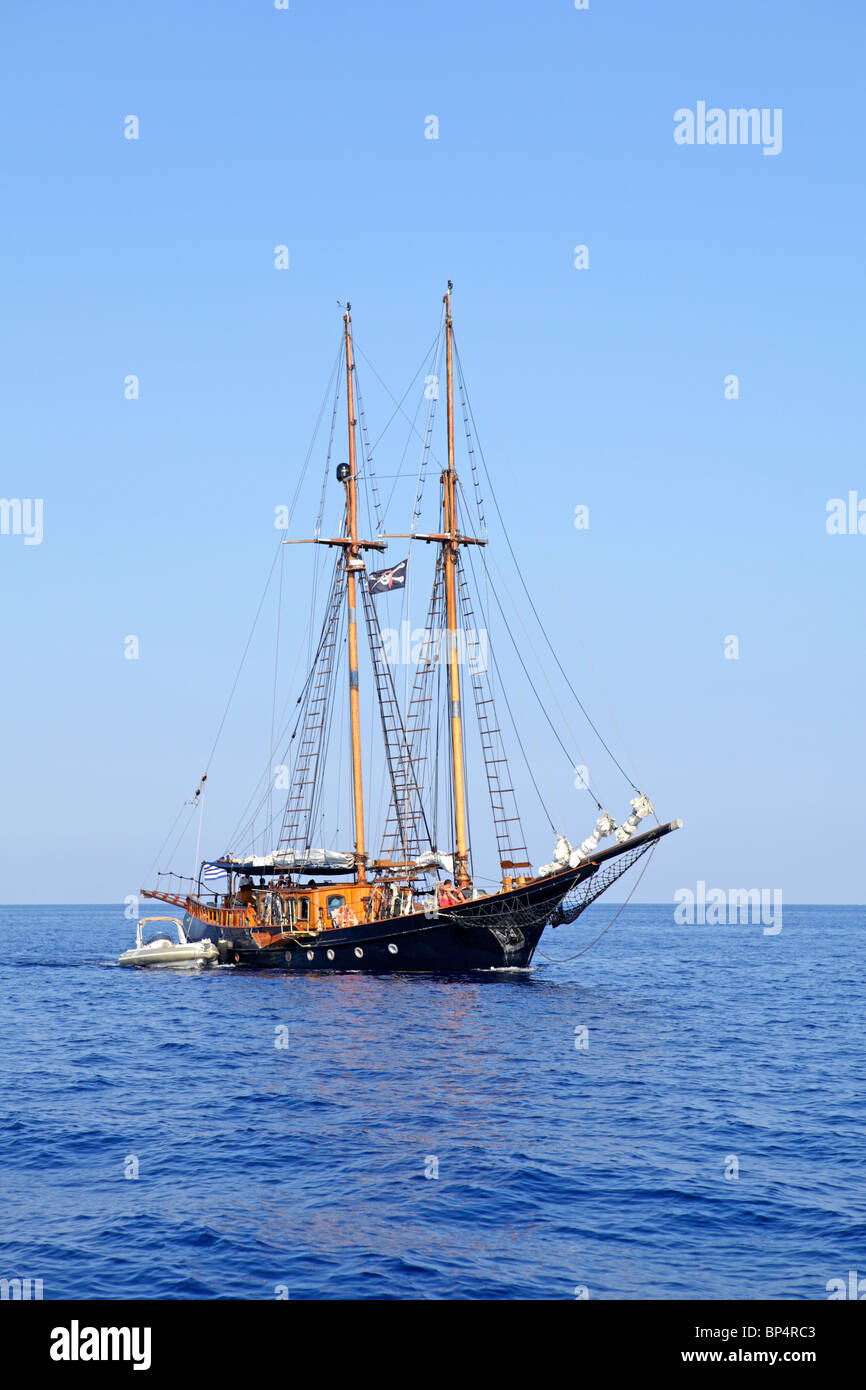 Escursione in barca al largo della costa meridionale dell'isola di Mykonos, Cicladi, ISOLE DELL' EGEO, Grecia Foto Stock