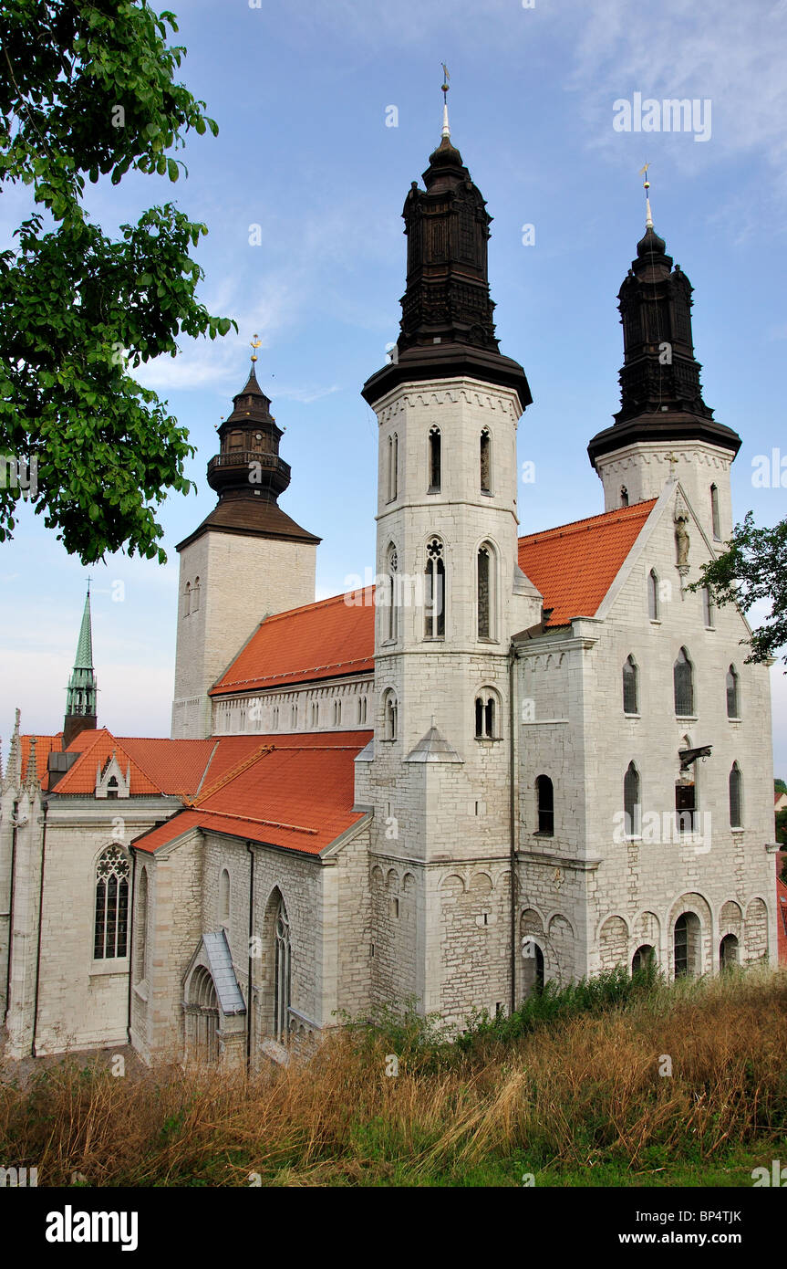 La Cattedrale di Visby, Visby, Gotland County, Gotland Provincia, il Regno di Svezia Foto Stock