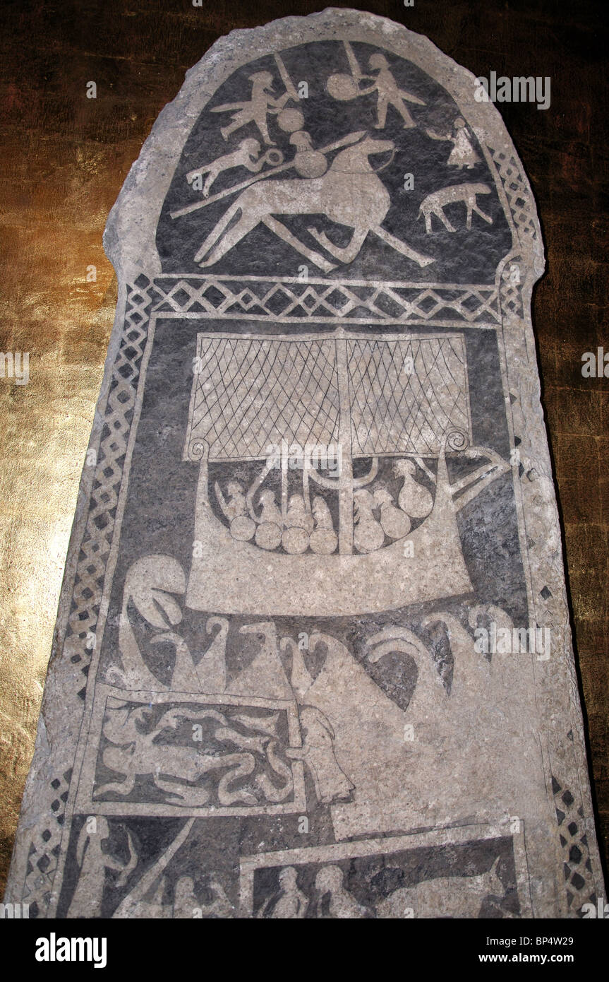 Pietra da cartolina, la sala Vecchia, il Museo Gotlands, Visby, regione Gotland (Gotlands kommun), Regno di Svezia Foto Stock