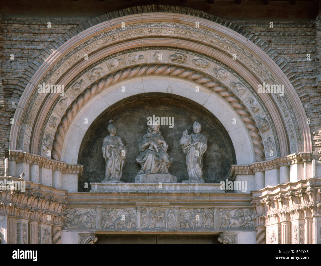 Italia Emilia Romagna Bologna Basilica di San Petronio porta Foto Stock