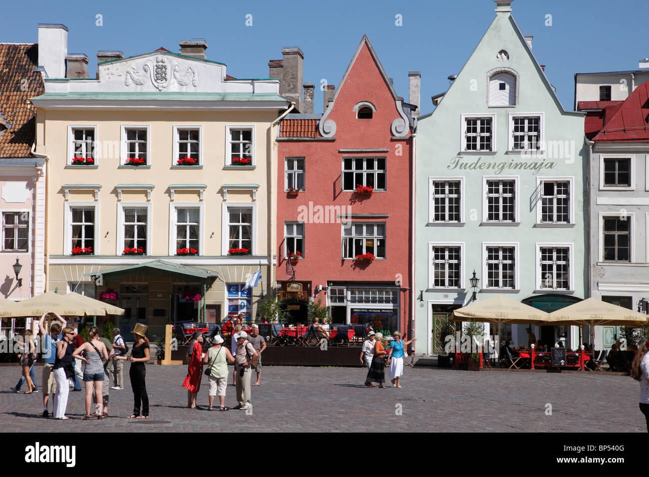Estonia, Tallinn, Piazza del Municipio, Raekoja Plats, Foto Stock