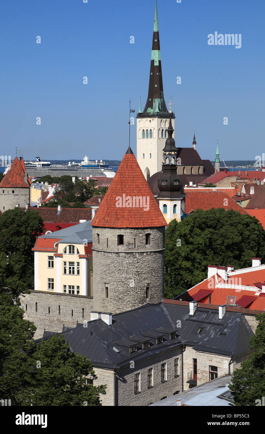 Estonia, Tallinn, skyline, vista generale Foto Stock