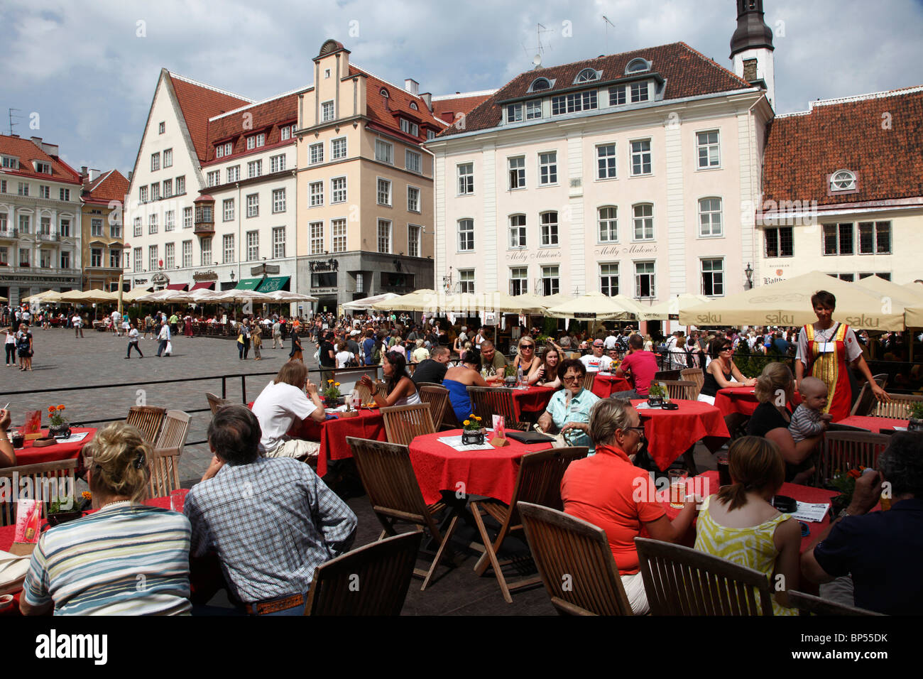 Estonia, Tallinn, Piazza del Municipio, Raekoja Plats, Foto Stock