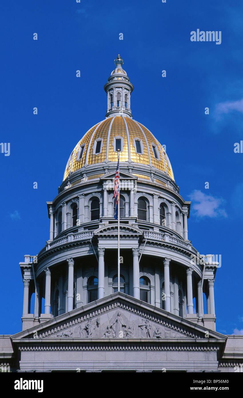 Colorado State Capitol Building a Denver, Colorado, Stati Uniti d'America. Foto Stock