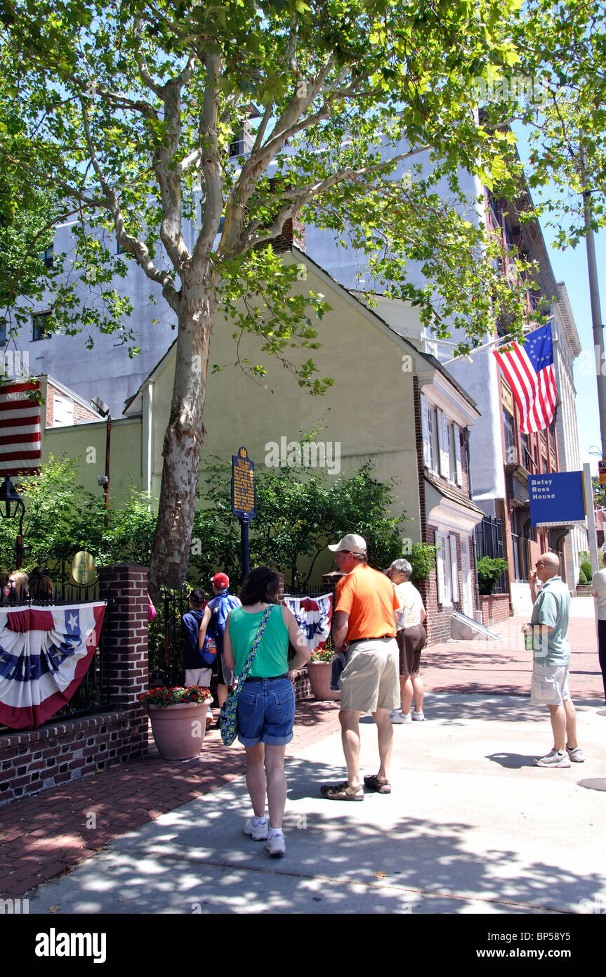 La Betsy Ross House, Philadelphia, Pennsylvania, STATI UNITI D'AMERICA Foto Stock