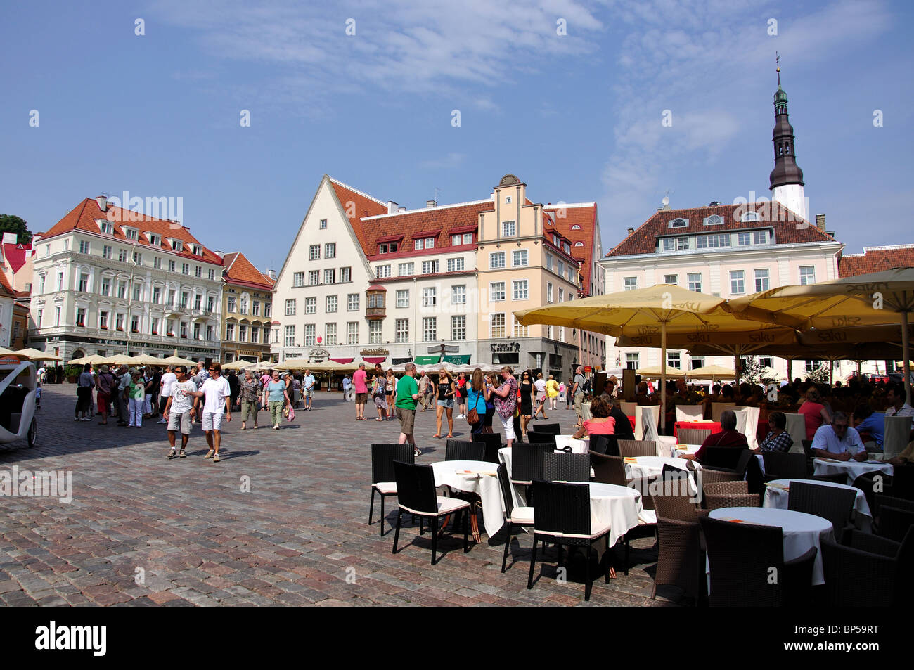 Town Hall Square, Città Vecchia, Harju County, della Repubblica di Estonia Foto Stock