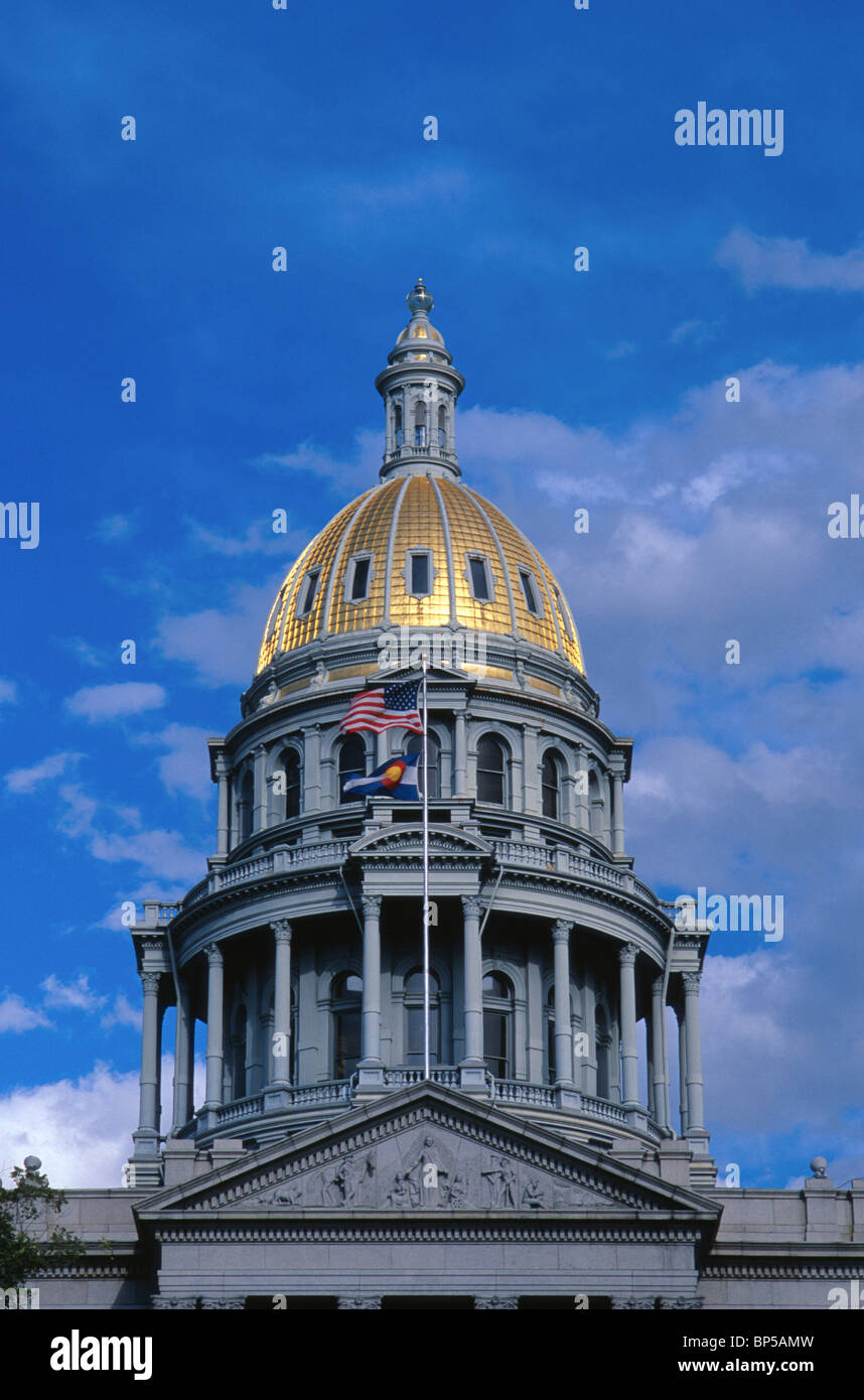 Colorado State Capitol Building a Denver, Colorado, Stati Uniti d'America. Foto Stock