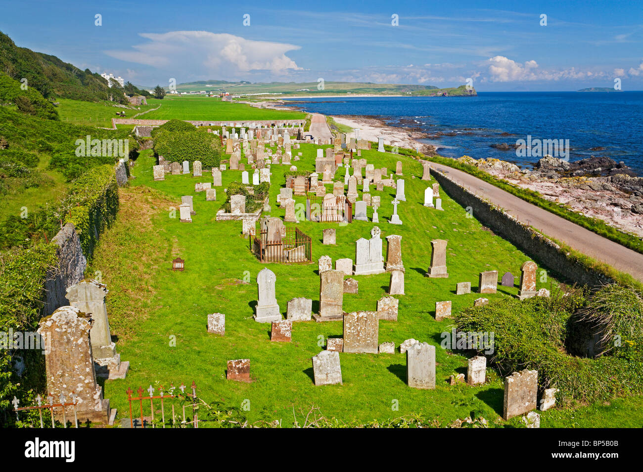 San Colombano è la cappella e il cimitero di Keil, Kintyre Foto Stock