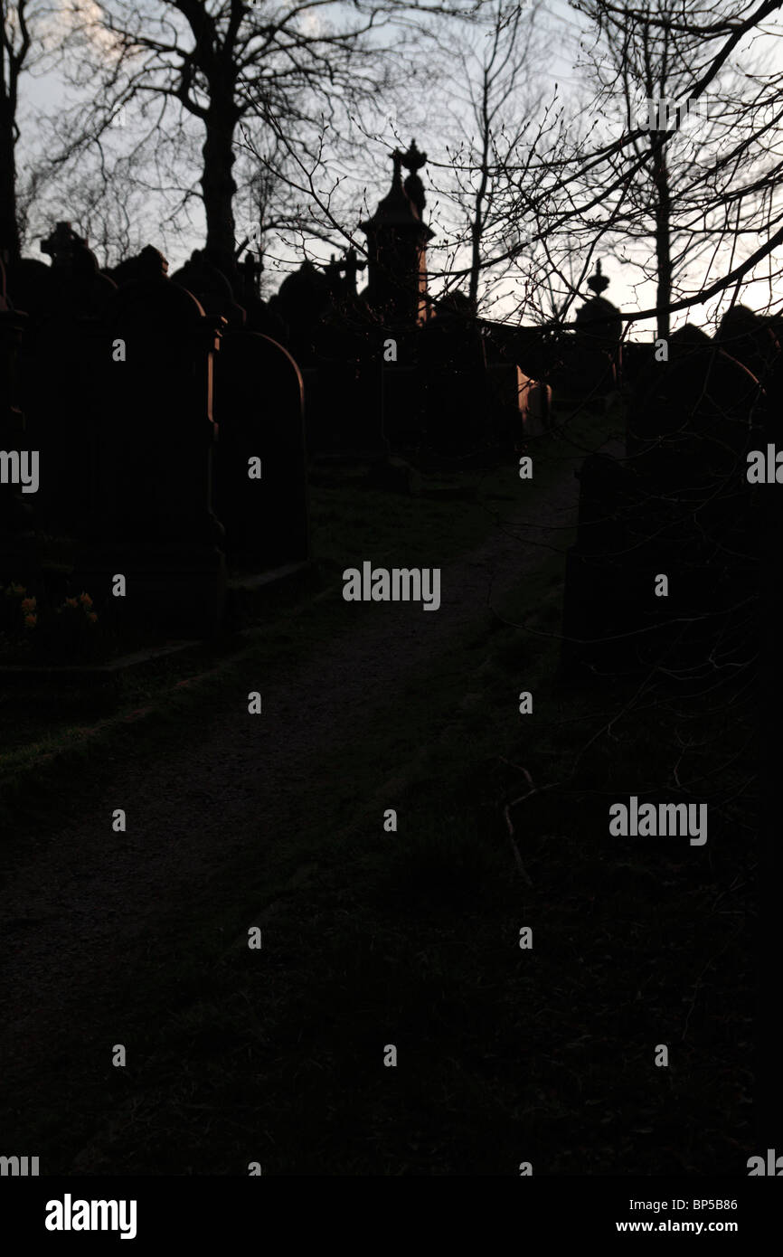 Cimitero Howarth chiesa Foto Stock
