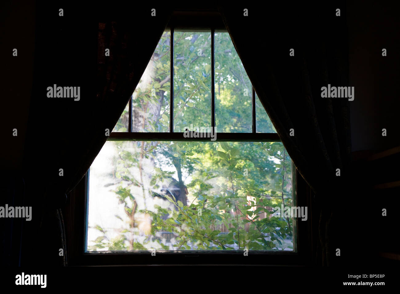 Vista interna della porta anteriore di un artigiano casa stile su F Street nel piccolo paese di montagna di salida, Colorado, STATI UNITI D'AMERICA Foto Stock