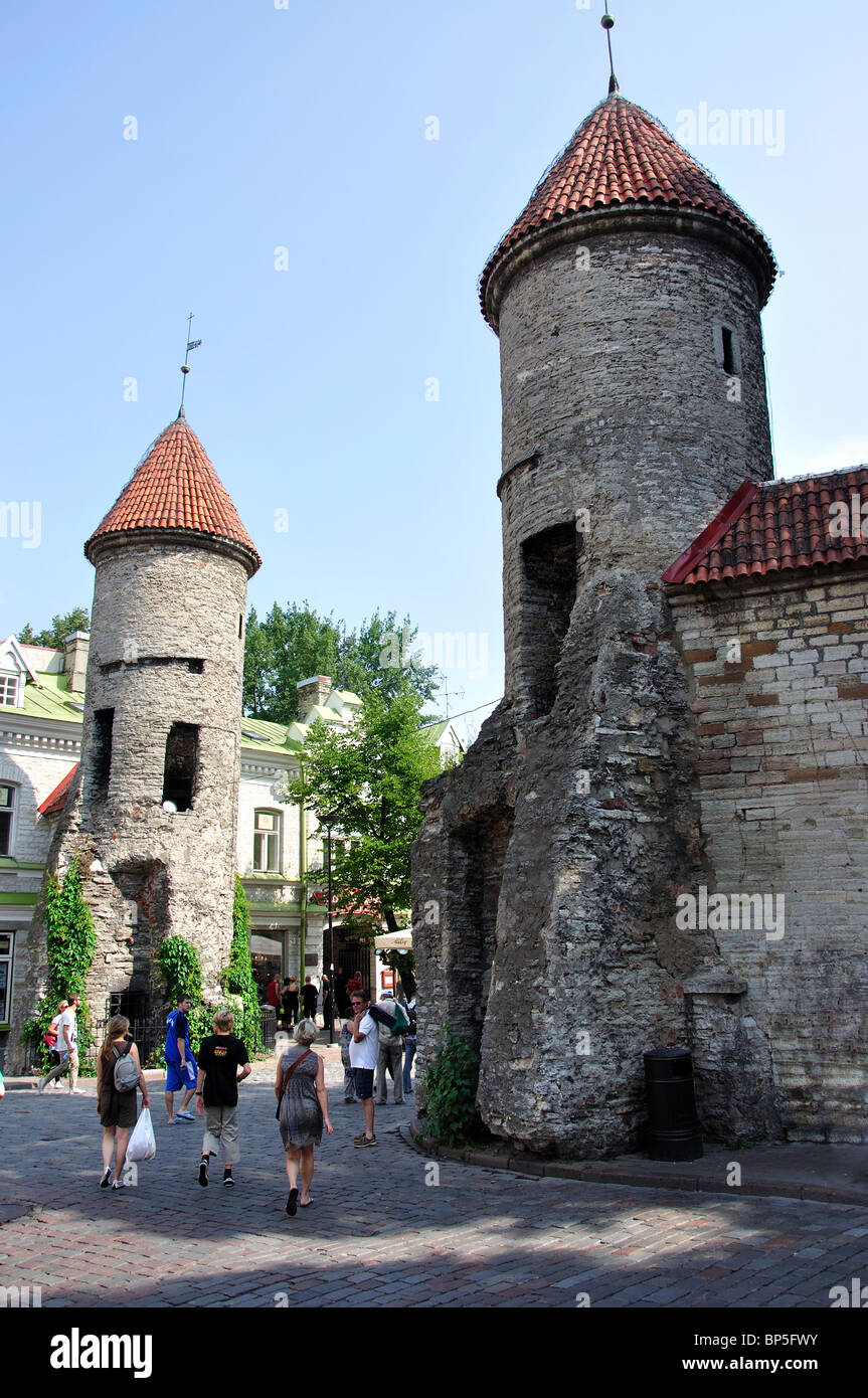 Viru Gate, Città Vecchia, Tallinn, Harju County, della Repubblica di Estonia Foto Stock