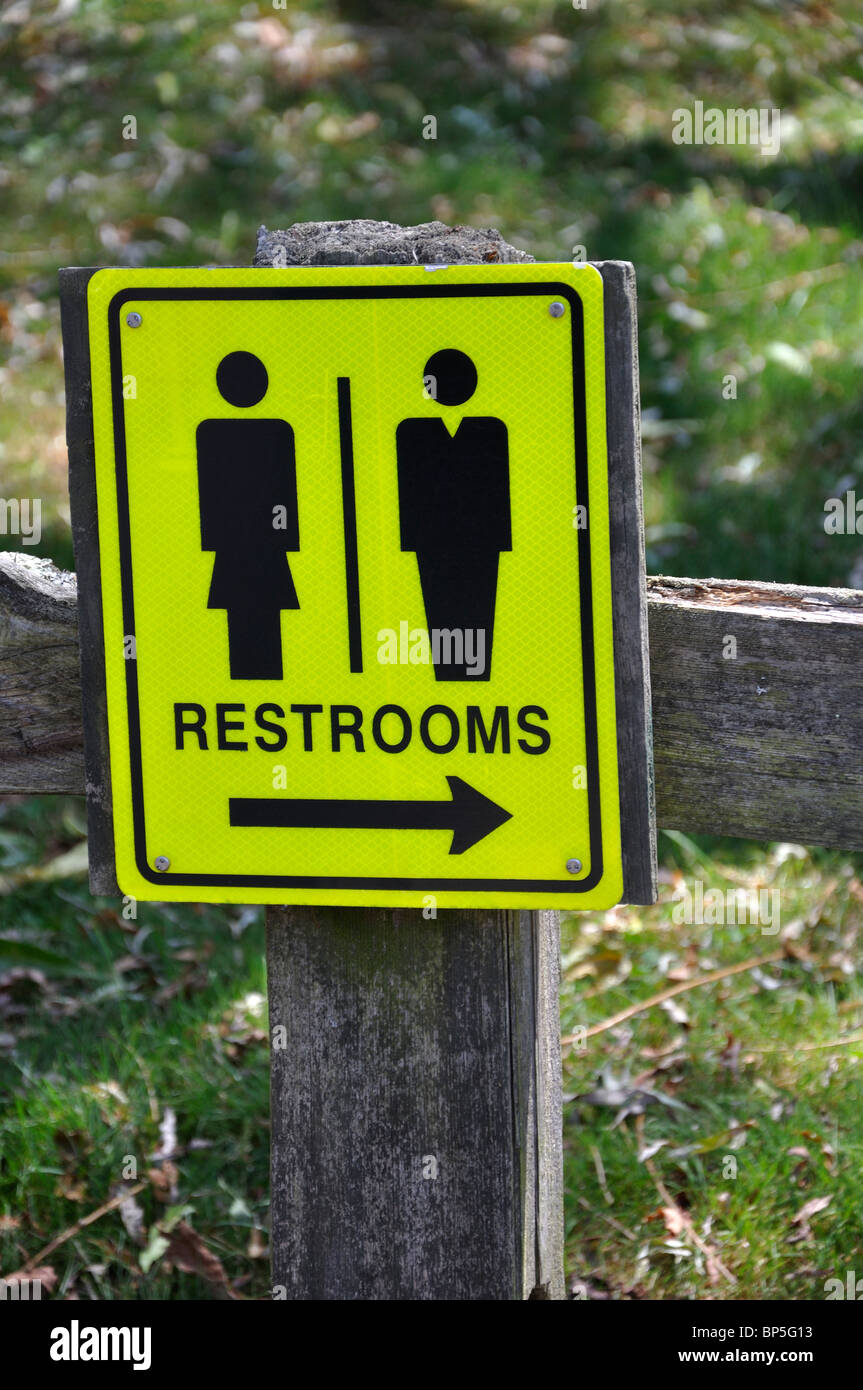 Bagni pubblici segno Foto Stock