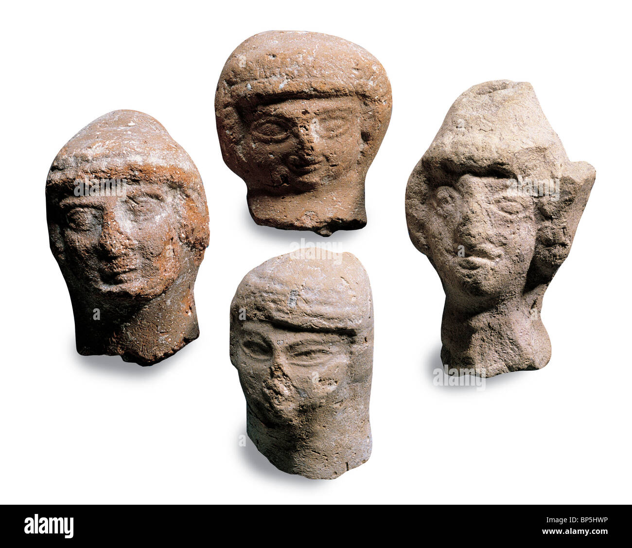 ASHERA, CNAANITE la dea della fertilità. Figurine di argilla risalenti C. 9 - 8TH.C. BC. Trovato nella città di Davide scavi Foto Stock