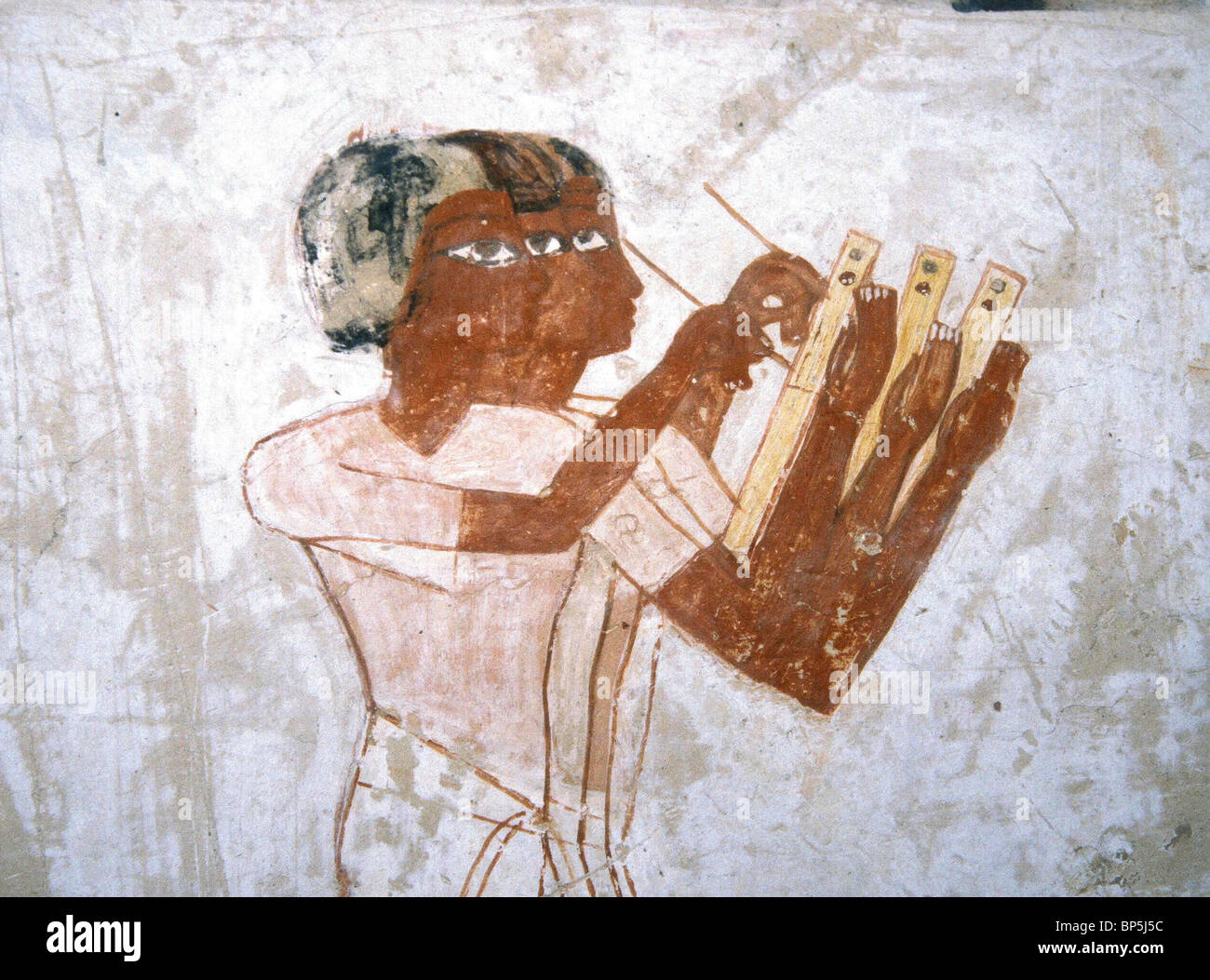3584. Un graffietto la registrazione di quantità di raccolto Frumento, eventualmente per scopi di tassazione, Tebe, tomba di MENNA, 1420 - 1411 A.C. Foto Stock