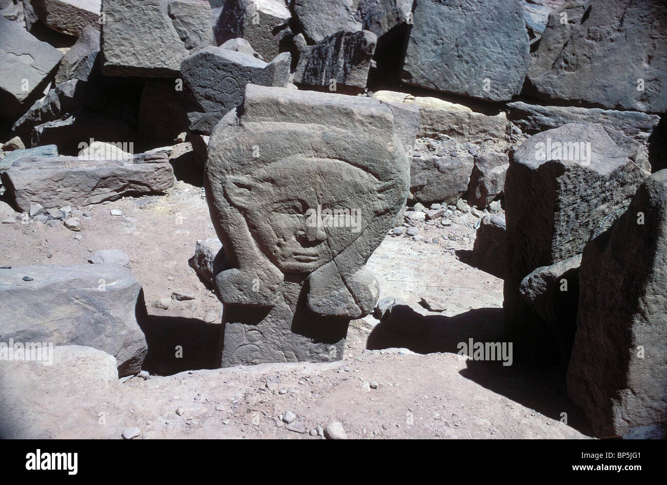 SARABIT EL-HADEM - egiziano miniera turchese nel Sinai centrale risalente al secondo millennio A.C. La stele & dea Hathor Foto Stock