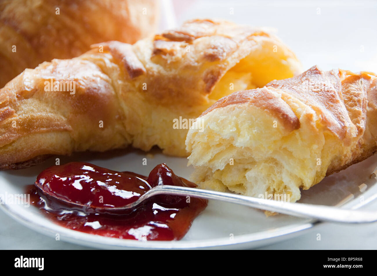 Cornetto marmellata Foto Stock