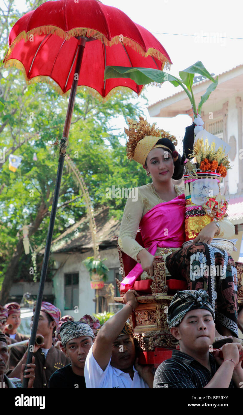 Indonesia, Bali, cerimonia di cremazione processione, Foto Stock