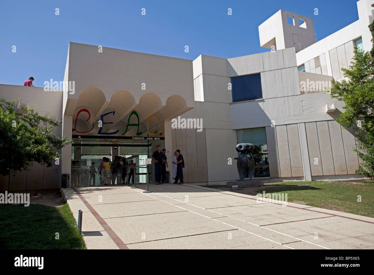 Barcellona Fundació Joan Miró, ingresso esterno Foto Stock