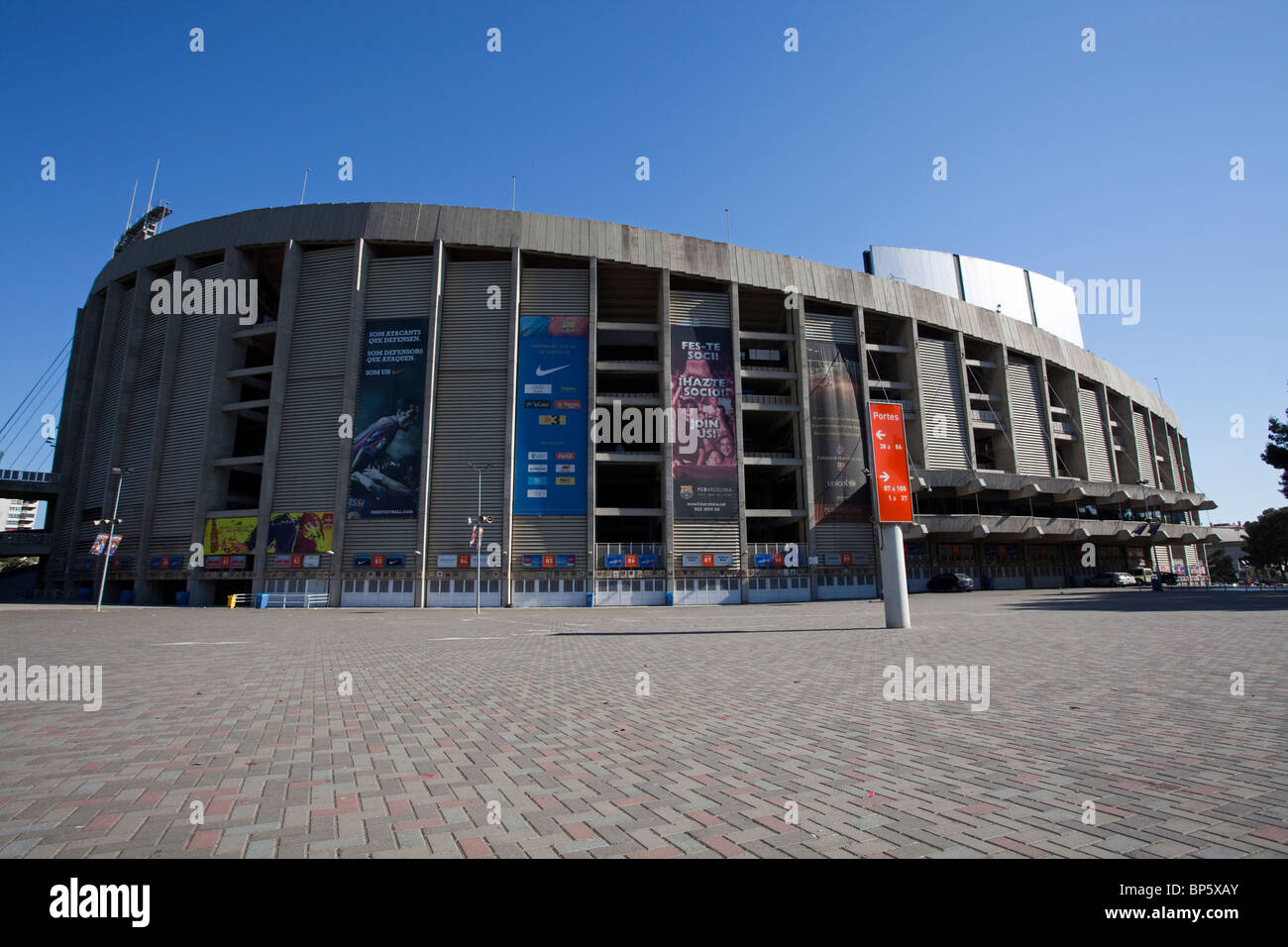 Barcellona Camp Nou FC Barcelona esterno Foto Stock