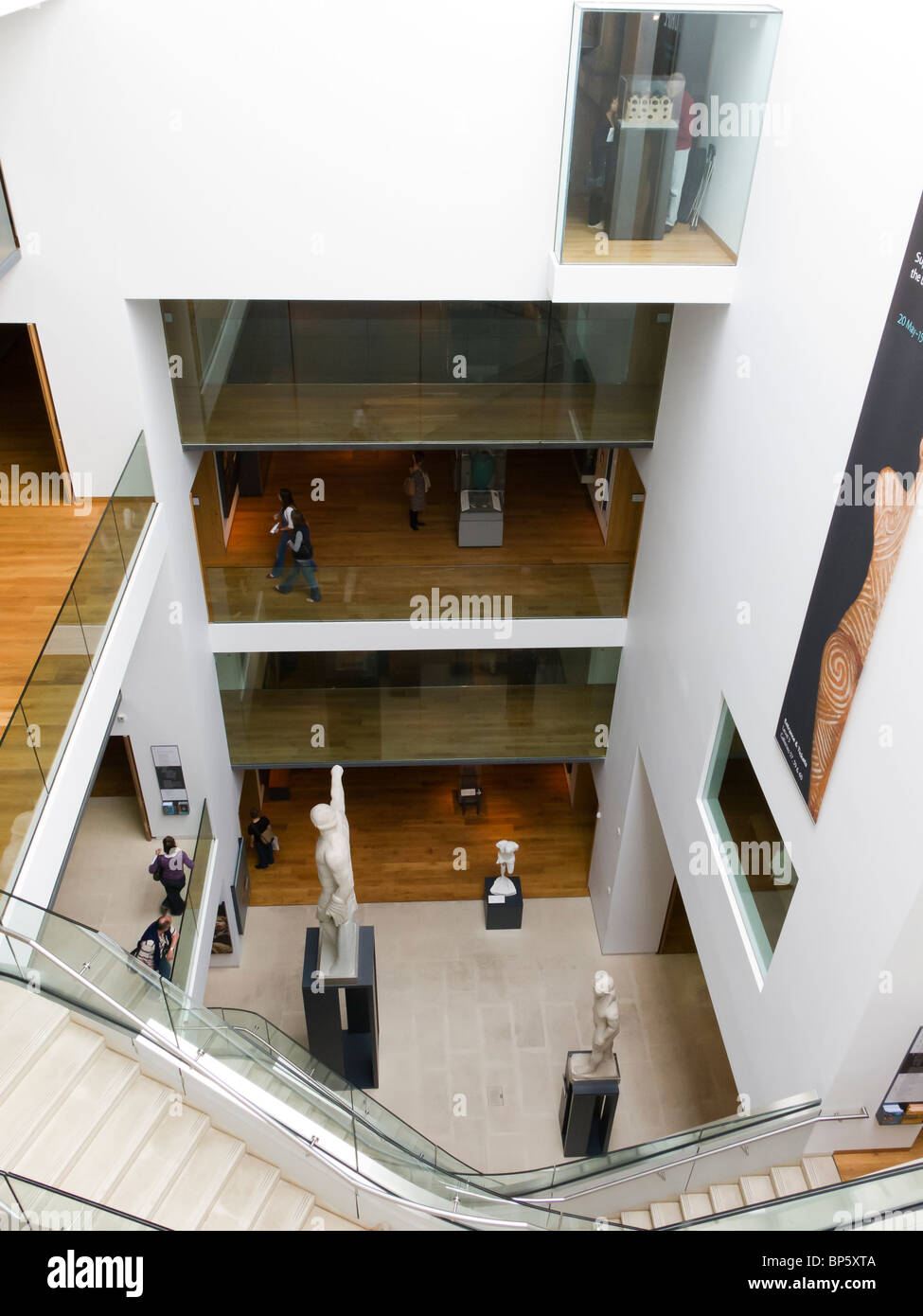La zona atrio centrale al museo Ashmolean Museum di Oxford, Inghilterra. Foto Stock