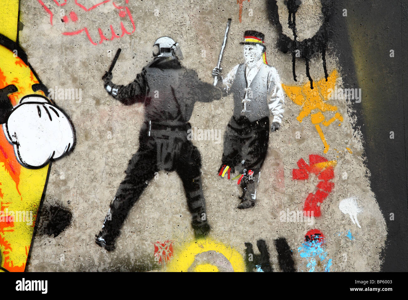 Graffiti, Leake Street, South Bank, Waterloo, London, SE1. Foto Stock