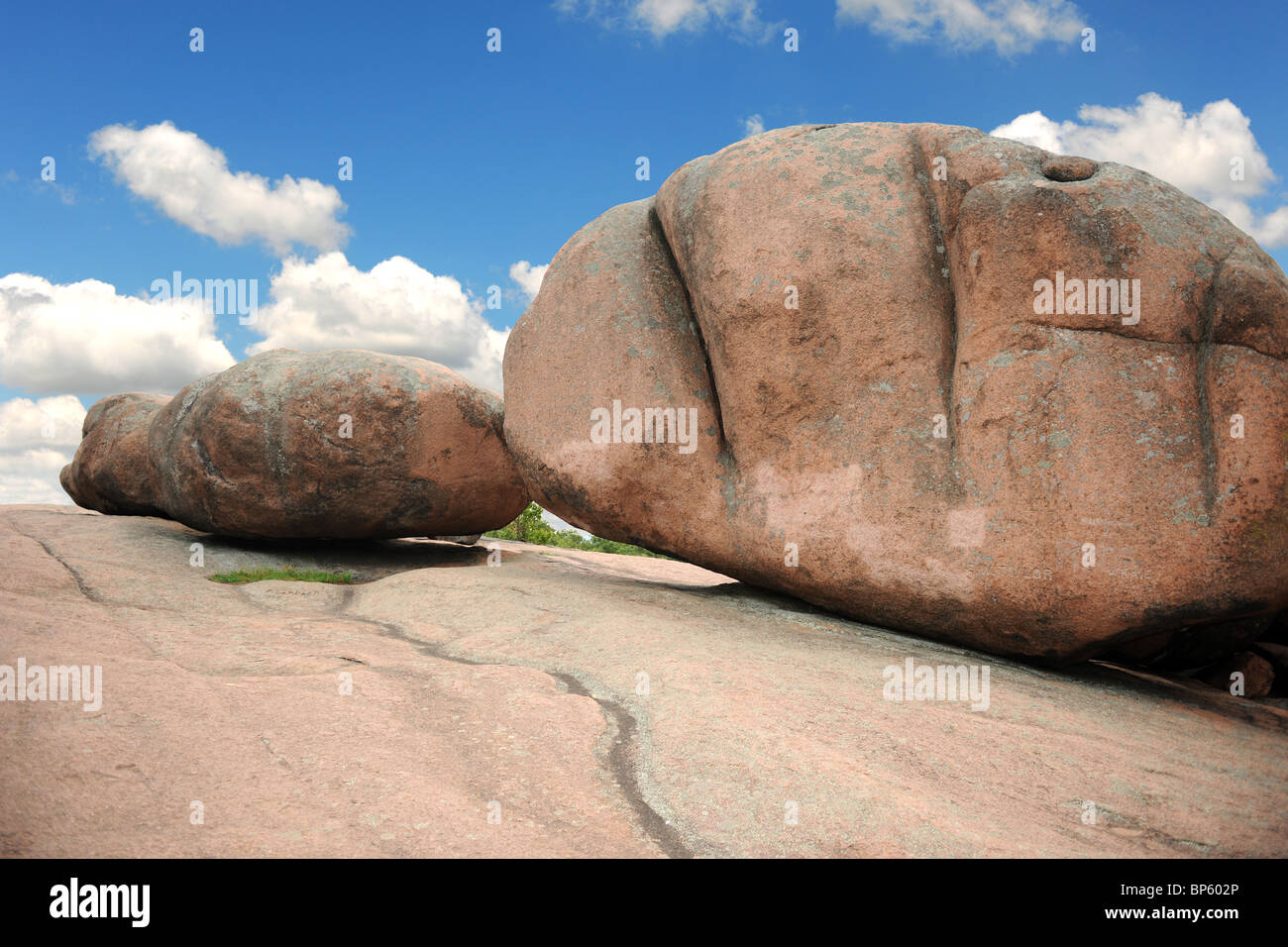 Le formazioni rocciose a Elephant Rock in Missouri Foto Stock