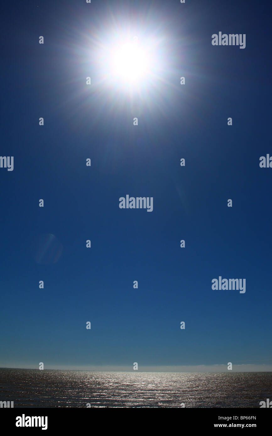 Il sole dell'oceano, Atlantique in Francia. Foto Stock
