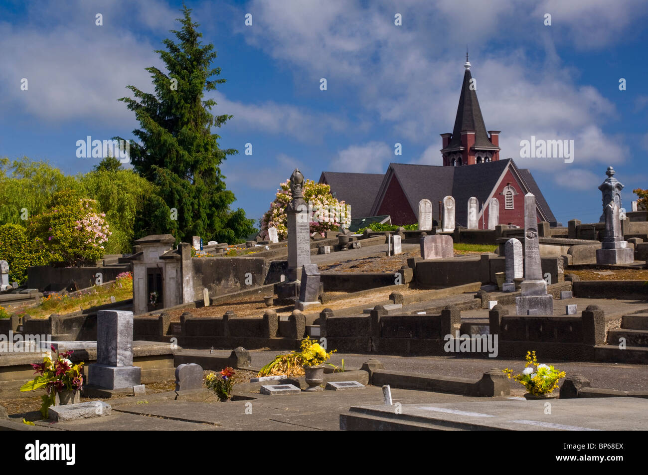 Cimitero nel Ferndale, California Foto Stock