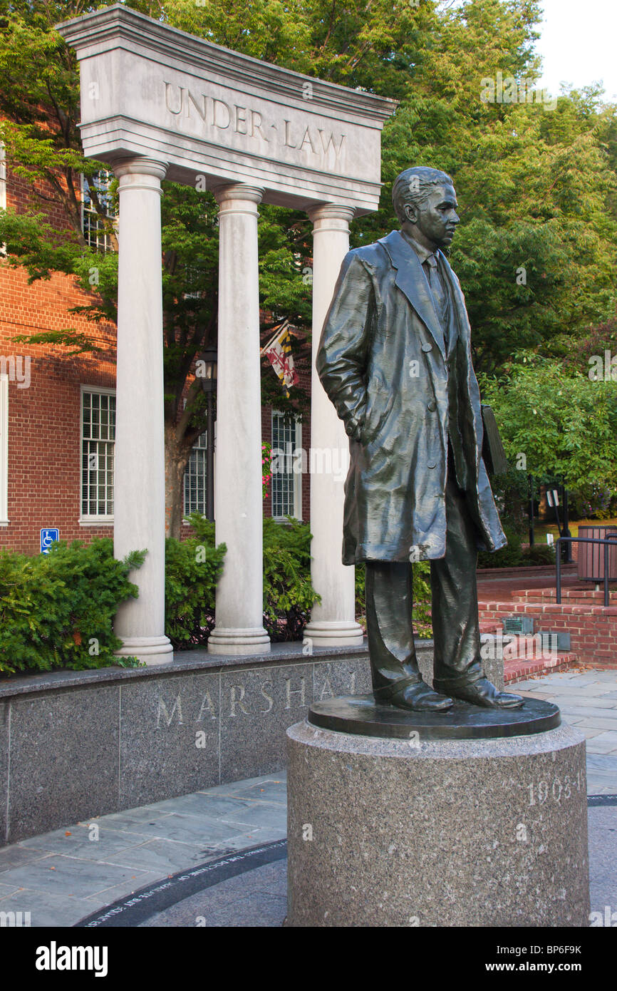 Thurgood Marshall memorial presso il Maryland Statehouse, Annapolis Foto Stock