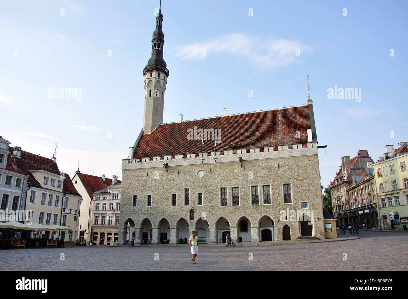 Tallinn Town Hall, Raekoja Plats, Città Vecchia, Tallinn, Harju, la Repubblica di Estonia Foto Stock