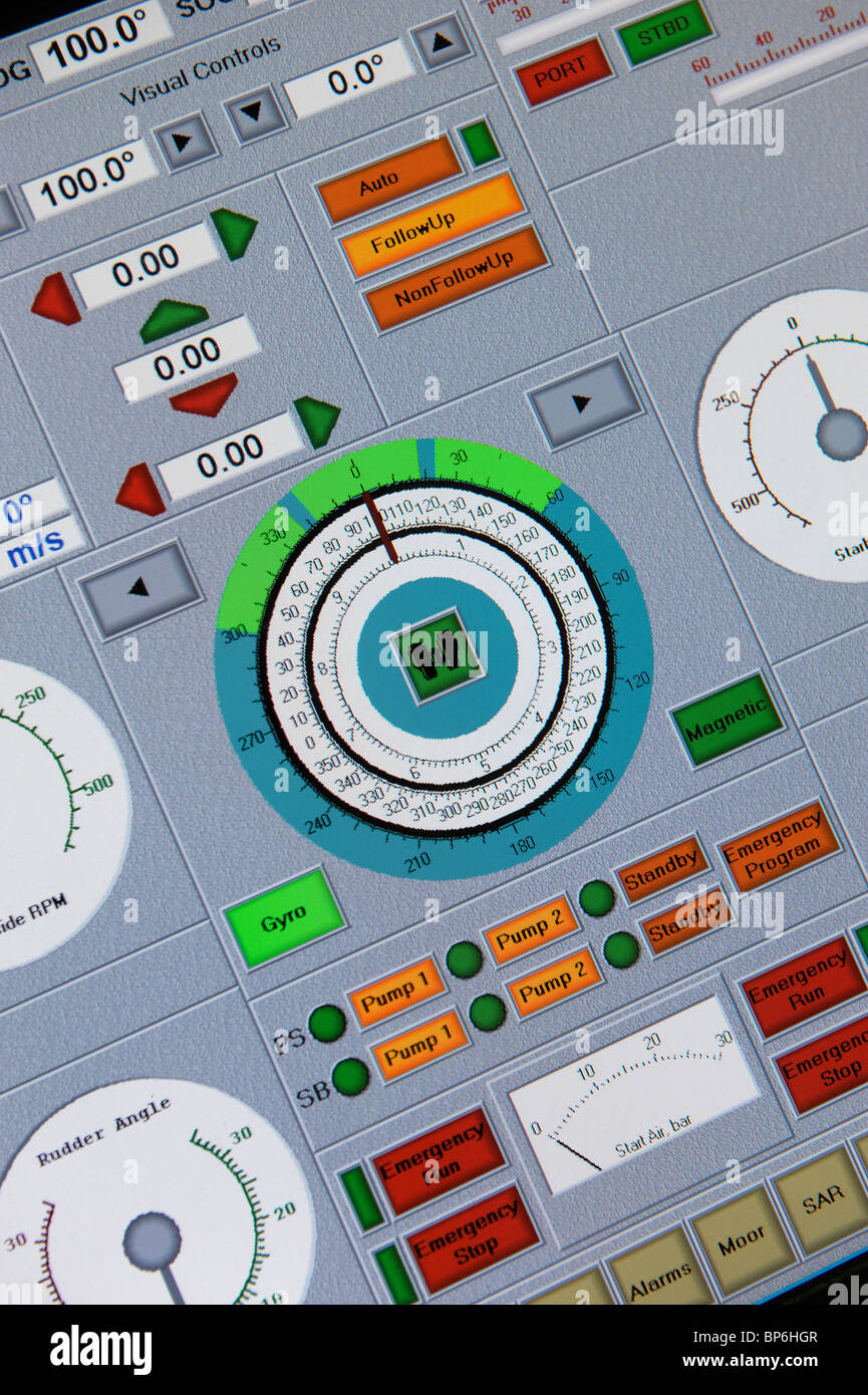 ECDIS Electronic Display grafico Informazioni simulatore di sistemi Foto Stock