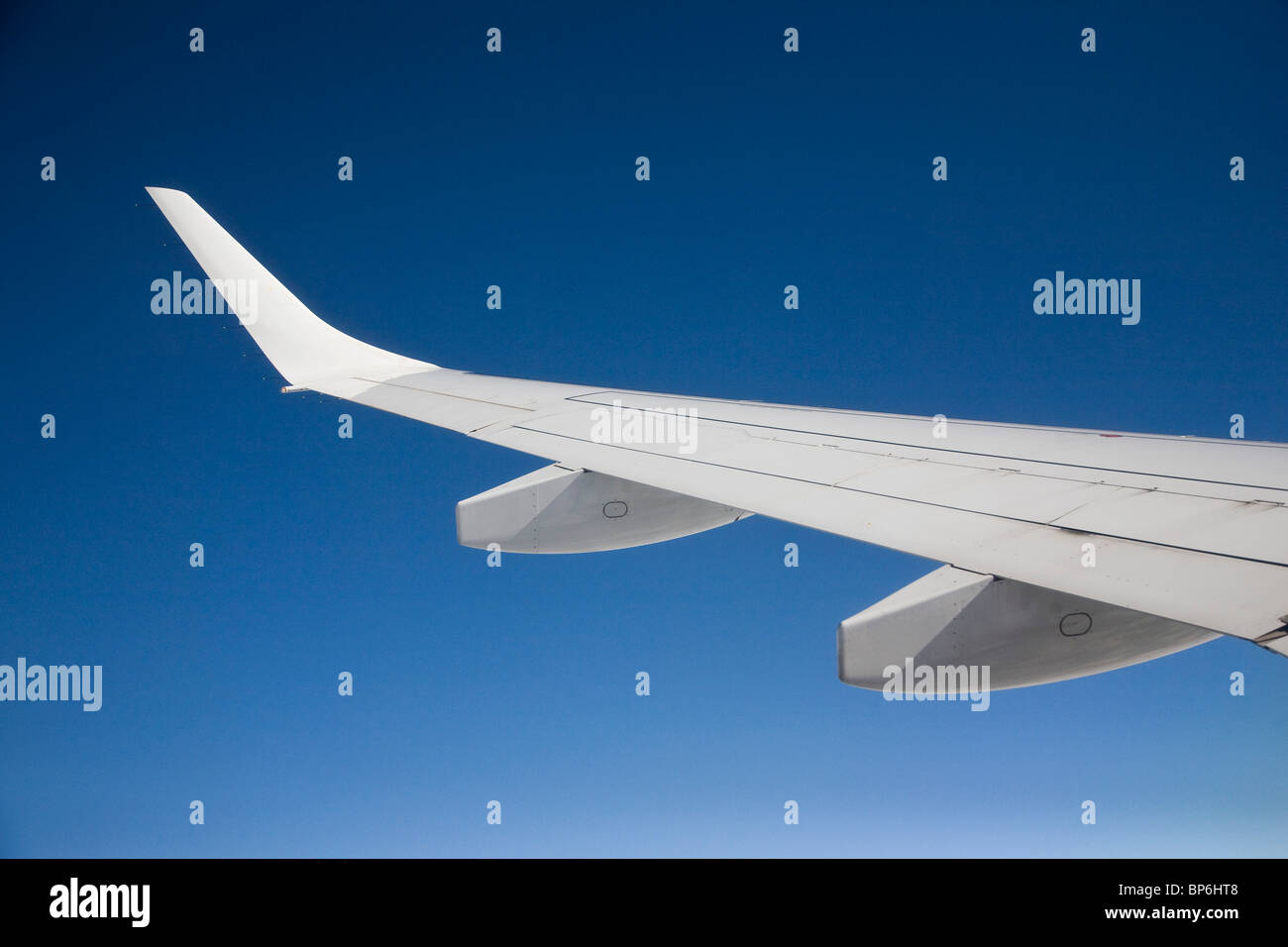 Dettaglio delle ali di un aereo Foto Stock