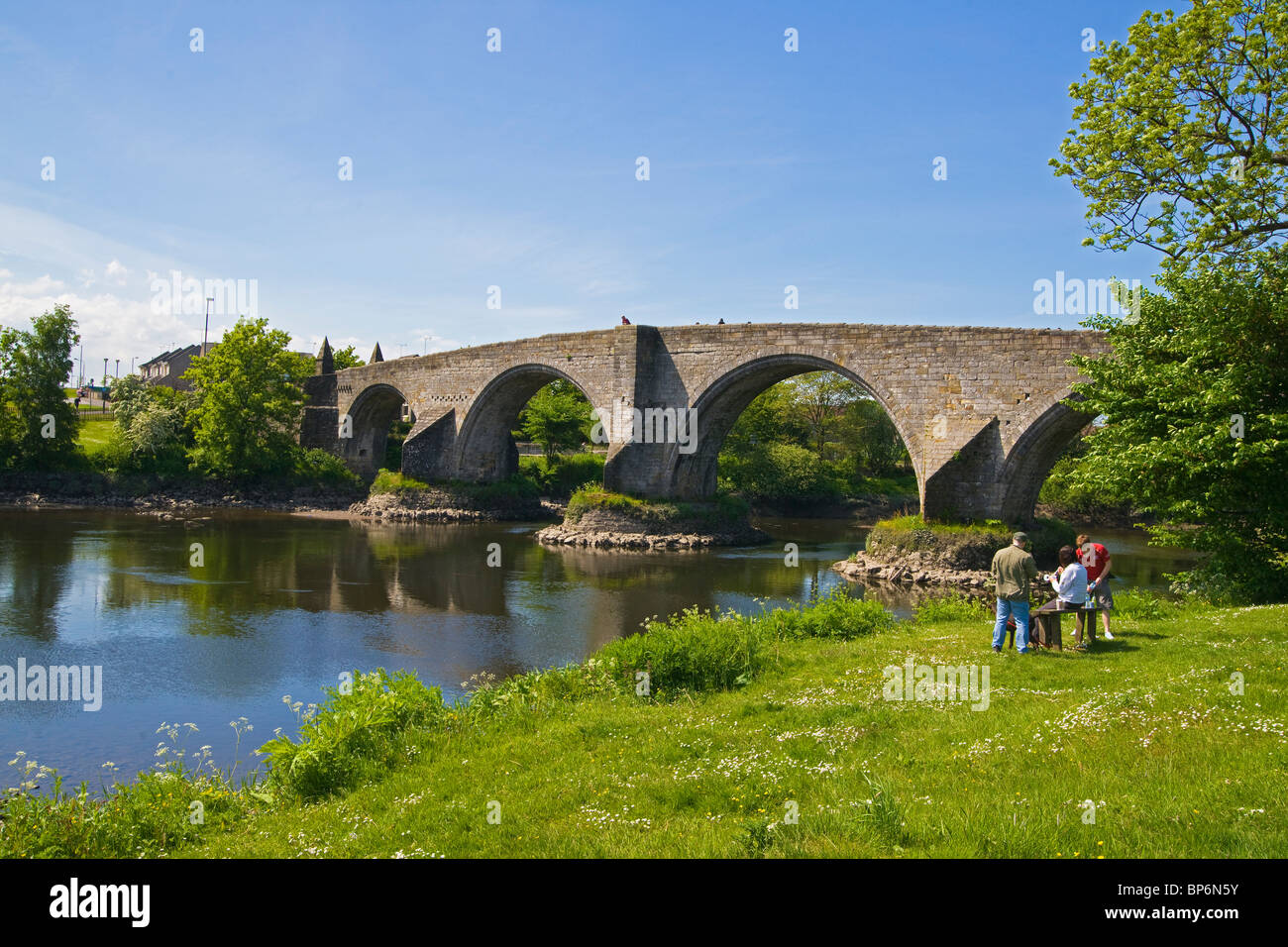 Il vecchio ponte di Stirling, Stirling, Stirlingshire, Scozia. Foto Stock