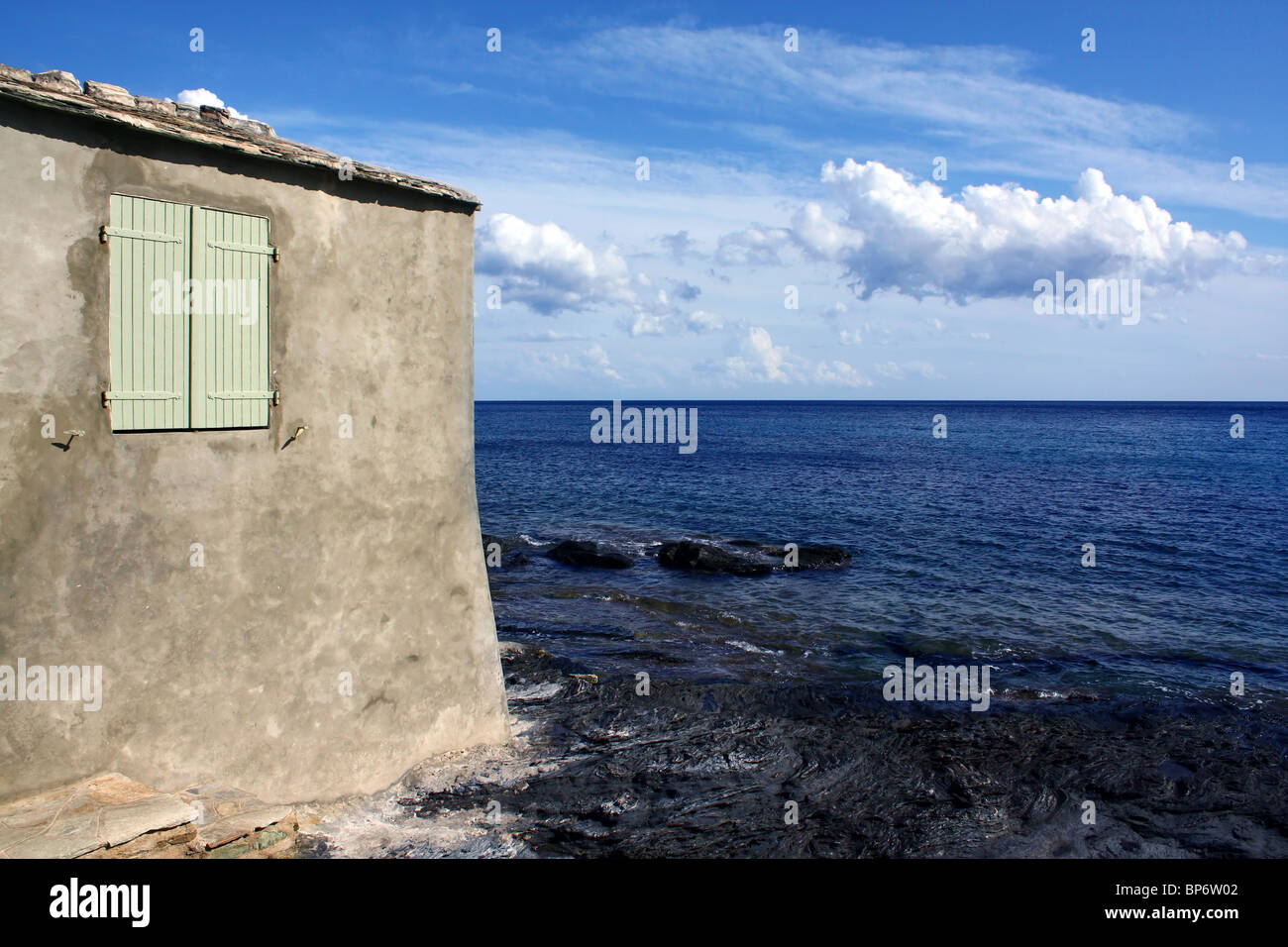 Casa sulla costa, Corsica Foto Stock