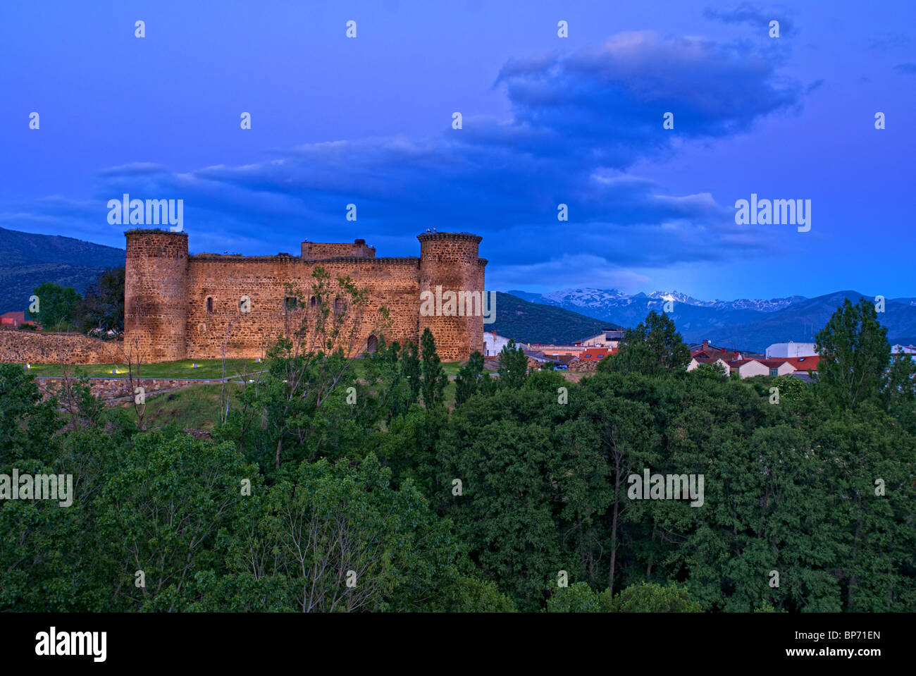 Valdecorneja Castello (XIV secolo). El Barco de avila. Provincia di Avila. Castilla y Leon. Spagna. Foto Stock