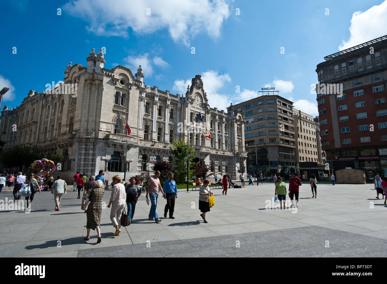 Scena di strada a Santander, Spagna Foto Stock