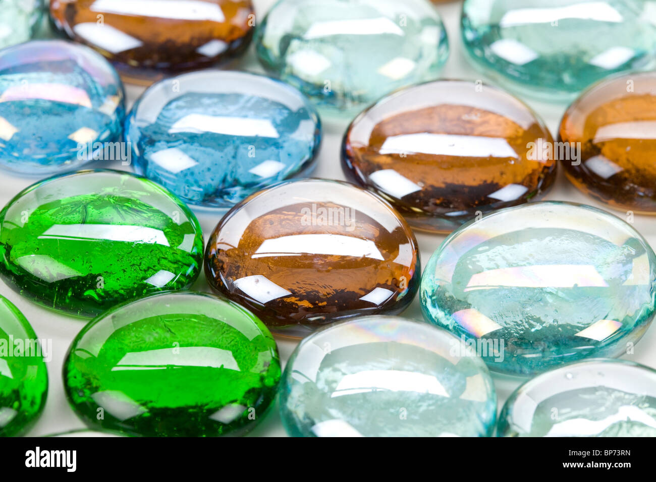 Piatto tondo in cristallo perline di vetro Foto Stock